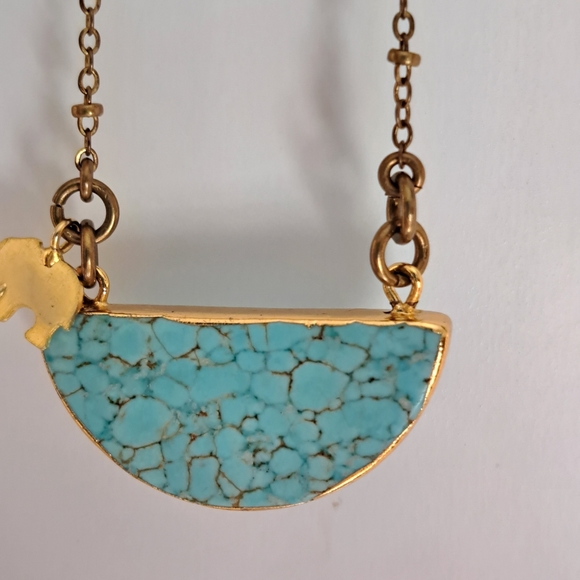 Half Moon Turquoise Pendant - Picture 11 of 13